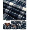 COOFANDY Mens Lightweight Flannel Long Sleeve Casual Work Plaid Shirts(Plaid-grey&green&navy)