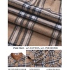 COOFANDY Mens Lightweight Flannel Long Sleeve Casual Work Plaid Shirts(Plaid-khaki)