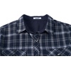 COOFANDY Mens Lightweight Flannel Long Sleeve Casual Work Plaid Shirts(Plaid-navy Blue & White)