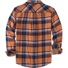 COOFANDY Mens Lightweight Flannel Long Sleeve Casual Work Plaid Shirts(Plaid-orange)