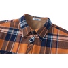 COOFANDY Mens Lightweight Flannel Long Sleeve Casual Work Plaid Shirts(Plaid-orange)