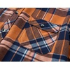 COOFANDY Mens Lightweight Flannel Long Sleeve Casual Work Plaid Shirts(Plaid-orange)
