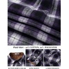 COOFANDY Mens Lightweight Flannel Long Sleeve Casual Work Plaid Shirts(Plaid-purple)