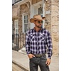 COOFANDY Mens Lightweight Flannel Long Sleeve Casual Work Plaid Shirts(Plaid-purple)