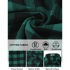 COOFANDY Mens Lightweight Flannel Shirt Long Sleeve Plaid Shirt with Pocket(Dark Green)