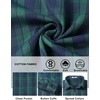 COOFANDY Mens Lightweight Flannel Shirt Long Sleeve Plaid Shirt with Pocket(Green)