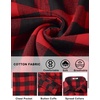 COOFANDY Mens Lightweight Flannel Shirt Long Sleeve Plaid Shirt with Pocket(Red)