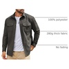 COOFANDY Men’s Long Sleeve Button Down Work Shirt with Flap Pockets(Dark Green)