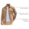 COOFANDY Men’s Long Sleeve Button Down Work Shirt with Flap Pockets(Kakhi)