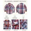 COOFANDY Men’s Long Sleeve Flannel Shirts Fashion Flannel Shirt Casual Button Down Shirt Jakcet with Pockets(Red Blue)