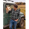 COOFANDY Mens Plaid Flannel Shirts Long Sleeve Western Pearl Snap Shirts Fall Button Down Shirt for Men(Black Grey)