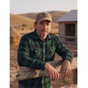 COOFANDY Mens Plaid Flannel Shirts Long Sleeve Western Pearl Snap Shirts Fall Button Down Shirt for Men(Green Black)