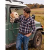 COOFANDY Mens Plaid Flannel Shirts Long Sleeve Western Pearl Snap Shirts Fall Button Down Shirt for Men(Navy Red)