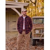 COOFANDY Mens Plaid Flannel Shirts Long Sleeve Western Pearl Snap Shirts Fall Button Down Shirt for Men(Red)