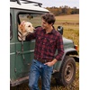 COOFANDY Mens Plaid Flannel Shirts Long Sleeve Western Pearl Snap Shirts Fall Button Down Shirt for Men(Red)