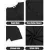 COOFANDY Men’s T Shirts Henley Shirts Short Sleeve Casual Shirts for Men(All Black)