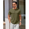 COOFANDY Men’s T Shirts Henley Shirts Short Sleeve Casual Shirts for Men(Army Green)