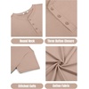 COOFANDY Men’s T Shirts Henley Shirts Short Sleeve Casual Shirts for Men(Light Khaki)