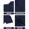 COOFANDY Men’s T Shirts Henley Shirts Short Sleeve Casual Shirts for Men(Navy Blue)