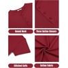 COOFANDY Men’s T Shirts Henley Shirts Short Sleeve Casual Shirts for Men(Wine Red)