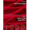 COOFANDY Mens Thermal T Shirts Long Sleeve Fleece Lined Tee Casual Soft Top(Red)