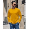COOFANDY Mens Thermal T Shirts Long Sleeve Fleece Lined Tee Casual Soft Top(Yellow)