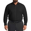 COOFANDY Big and Tall Mens Dress Shirt Wrinkle Free Button Down Shirt(Black)