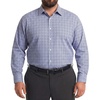 COOFANDY Big and Tall Mens Dress Shirt Wrinkle Free Button Down Shirt(Grey White Plaid)