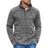 COOFANDY Men’s Casual Pullover Sweater Quarter Button Fleece Sweatshirt Knitted Thermal Sweaters(Black and White)