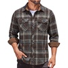COOFANDY Mens Lightweight Flannel Long Sleeve Casual Work Plaid Shirts(Plaid-brown & Blue & Beige)