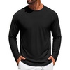 COOFANDY Men’s Long Sleeve T-Shirt Sun Protection Athletic Tee Shirts(A-black 1pack)