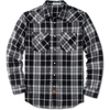 COOFANDY Mens Plaid Flannel Shirts Long Sleeve Western Pearl Snap Shirts Fall Button Down Shirt for Men(Black Grey)