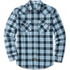 COOFANDY Mens Plaid Flannel Shirts Long Sleeve Western Pearl Snap Shirts Fall Button Down Shirt for Men(Blue Black)
