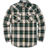 COOFANDY Mens Plaid Flannel Shirts Long Sleeve Western Pearl Snap Shirts Fall Button Down Shirt for Men(Green Beige)
