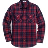 COOFANDY Mens Plaid Flannel Shirts Long Sleeve Western Pearl Snap Shirts Fall Button Down Shirt for Men(Red)