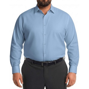 COOFANDY Big and Tall Mens Dress Shirt Wrinkle Free Button Down Shirt(Light Blue)