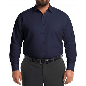 COOFANDY Big and Tall Mens Dress Shirt Wrinkle Free Button Down Shirt(Navy Blue)