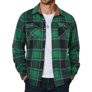 COOFANDY Men’s Long Sleeve Flannel Shirts Fashion Flannel Shirt Casual Button Down Shirt Jakcet with Pockets(Black Green)