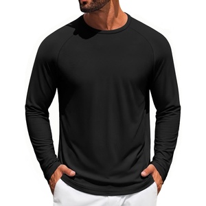 COOFANDY Men’s Long Sleeve T-Shirt Sun Protection Athletic Tee Shirts(A-black 1pack)