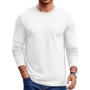 COOFANDY Mens Thermal T Shirts Long Sleeve Fleece Lined Tee Casual Soft Top(All White)