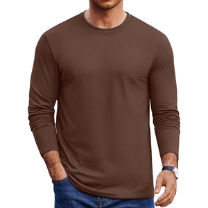 COOFANDY Mens Thermal T Shirts Long Sleeve Fleece Lined Tee Casual Soft Top(Brown)