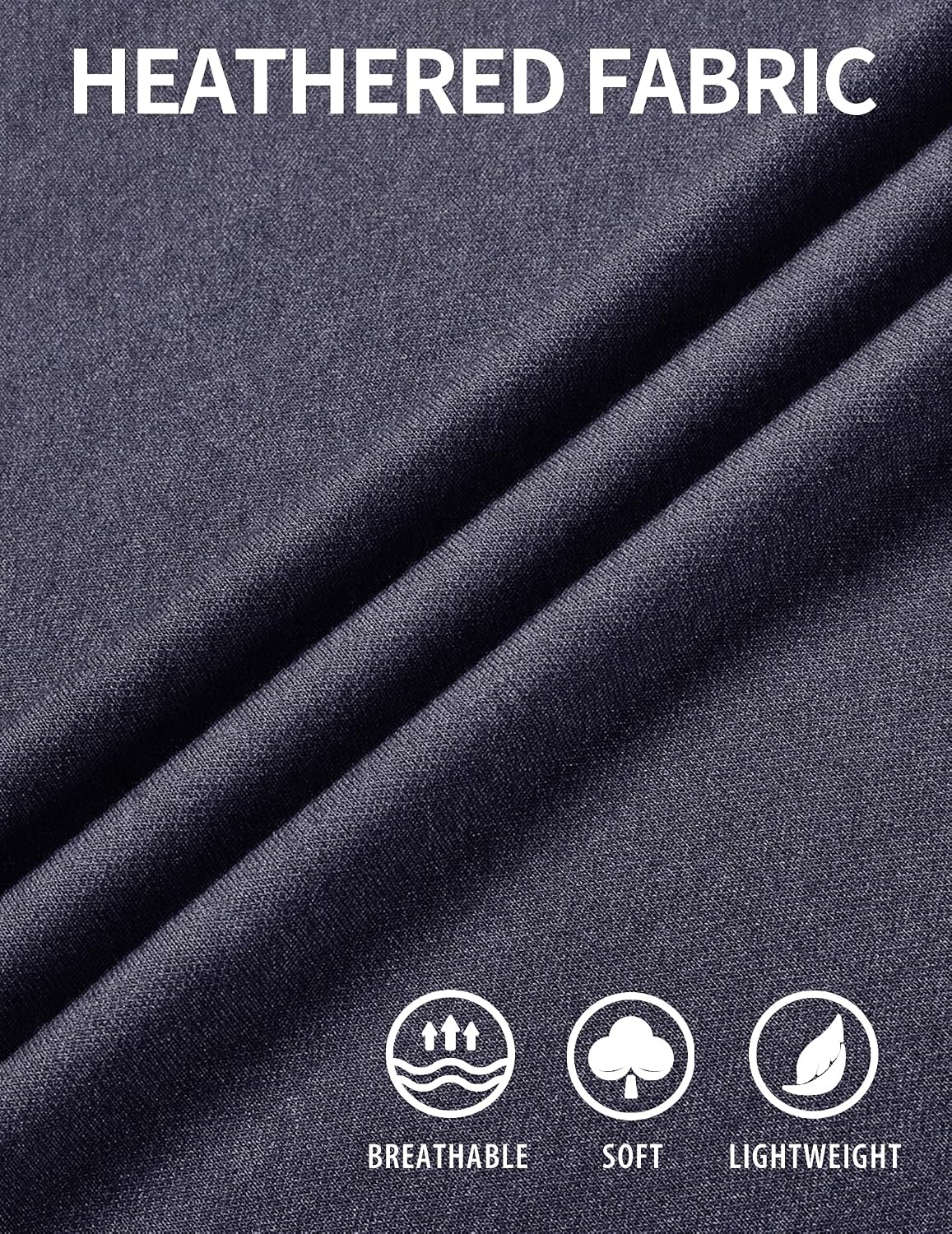 image:imageCOOFANDY Mens Long Sleeve Polo Shirts Casual Basic Lightweight Button TeeDark Blue