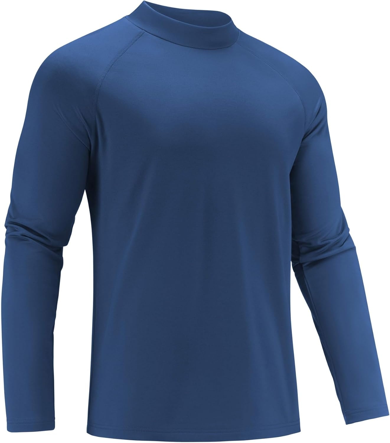 image:imageCOOFANDY Mens Thermal Fleece Shirt Mock Turtle Neck Base Layer Long Sleeve Athletic Warm Undershirt06 Navy