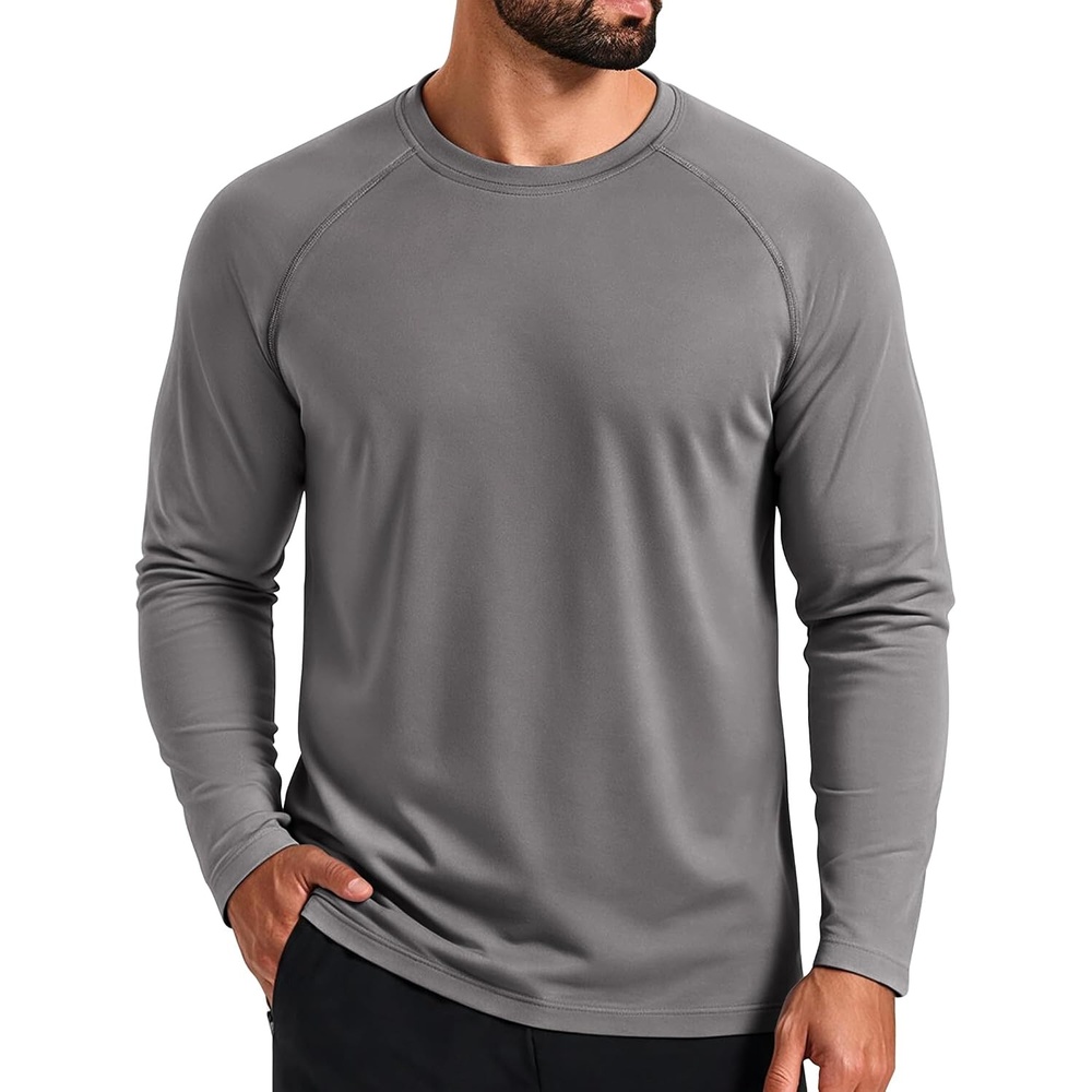 image:imageCOOFANDY Mens Thermal Shirt Regular Fit Fleece Lined Athletic Base LayerDark Grey