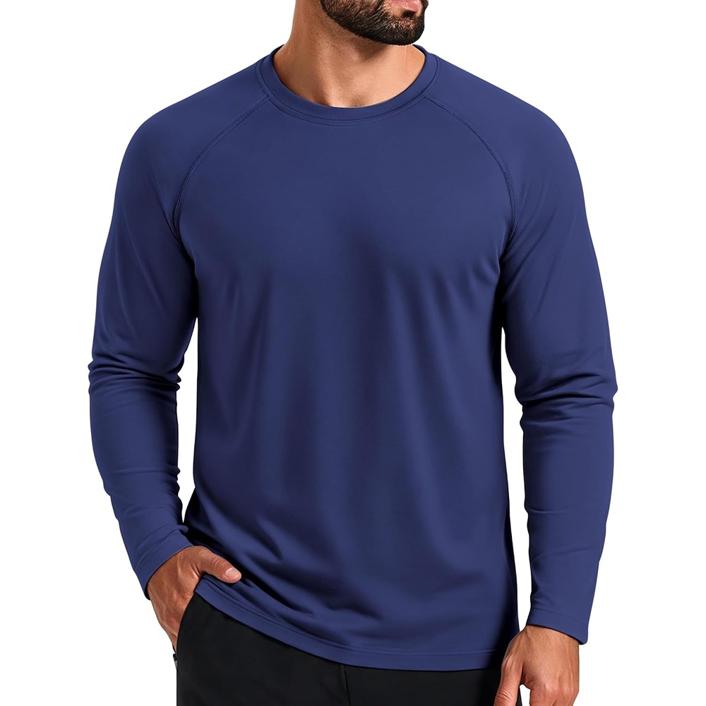image:imageCOOFANDY Mens Thermal Shirt Regular Fit Fleece Lined Athletic Base LayerNavy Blue