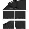 COOFANDY Men’s 2 Piece Casual Beach Set Button Down Shirt and Loose Pants(Black)
