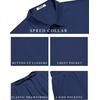 COOFANDY Men’s 2 Piece Casual Beach Set Button Down Shirt and Loose Pants(Navy Blue)
