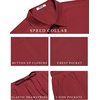 COOFANDY Men’s 2 Piece Casual Beach Set Button Down Shirt and Loose Pants(Wine Red)