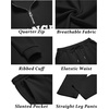 COOFANDY Men’s 2 Piece Tracksuit Set Polo Athletic Sweatsuit Quarter Zip Jogging Long Sleeve Casual Sports Outfits(Letter Black)