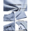COOFANDY Men’s 2 Pieces Set Short Sleeve Henley Shirts and Shorts Set Texture Summer Beach Vacation Outfits(A-flecking Blue)